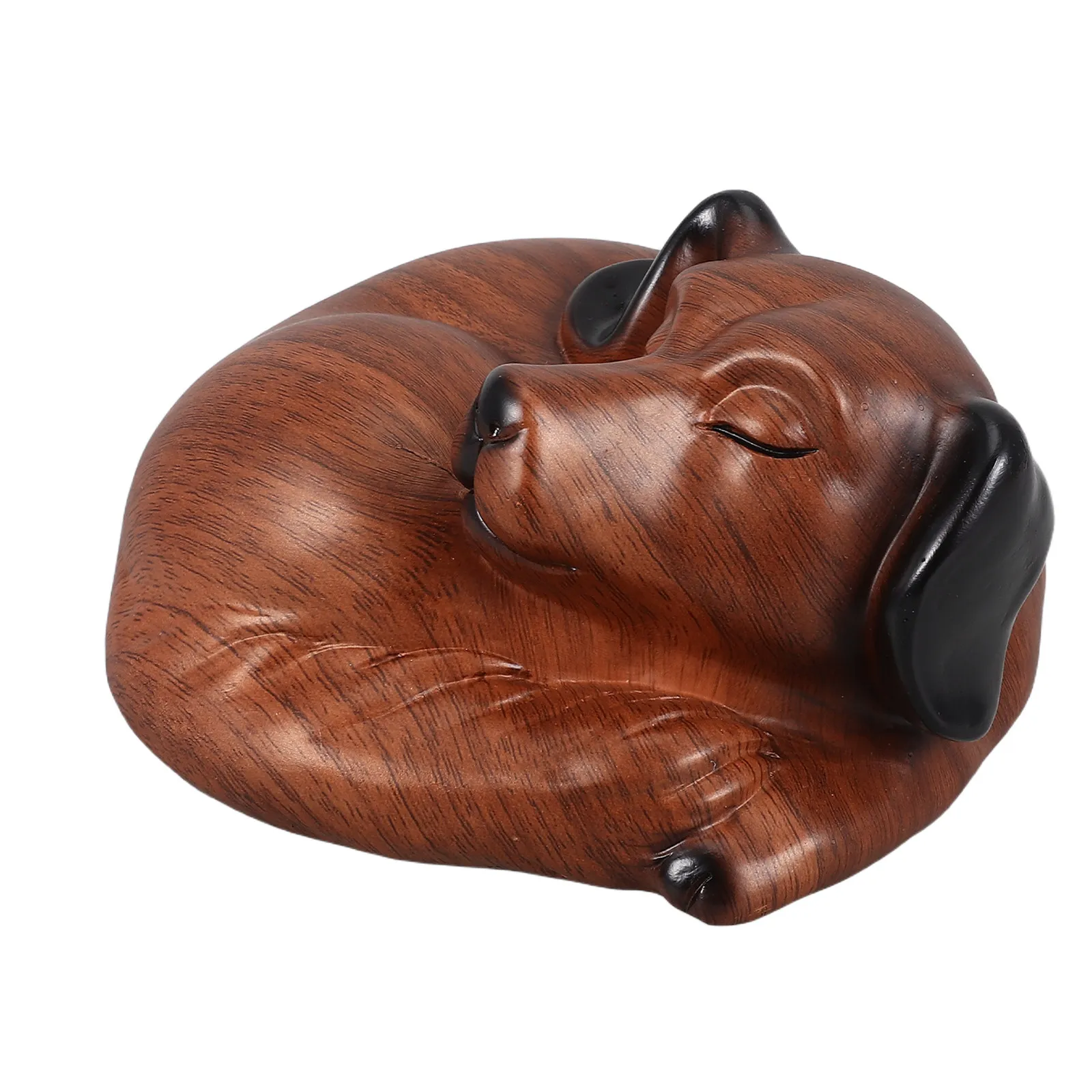 Dog Shape Resin Cremation Urn for Ashes - Smooth Polished Pet Memorial Keepsake Box - Secure Structure Small Animal Urn Indoor