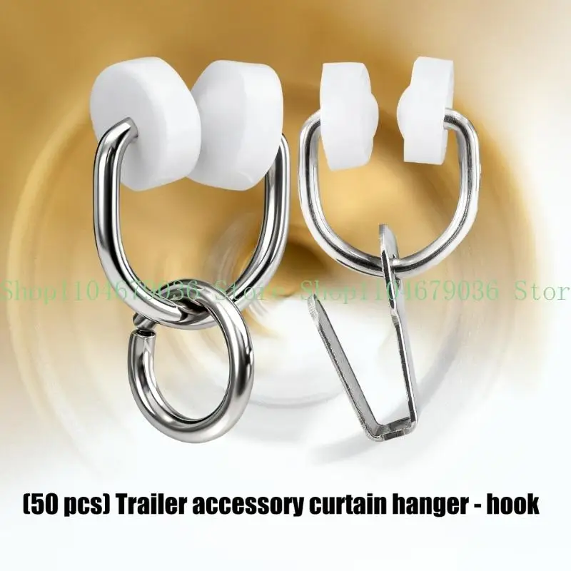652F Quick Install Motorhome Curtain Hook For Multiple Tracks No Tools Required 50pcs