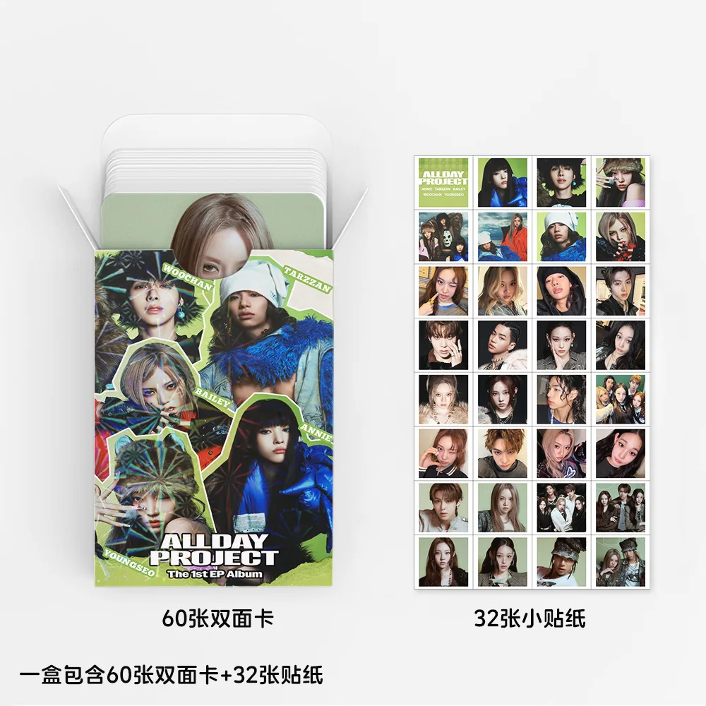 92Pcs/Set ALLDAY PROJECT Idol Lomo Cards New Album HD Photocards Stickers ANNIE TARZZAN BAILEY WOOCHAN YOUNGSEO Fans Gift view 2