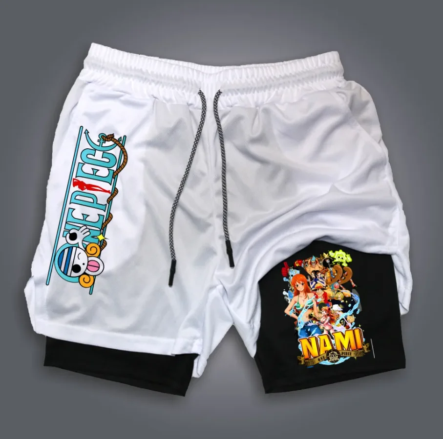 Цельные шорты в стиле ретро Y2K, пляжные шорты в стиле аниме, быстросохнущая ткань, идеально подходящая для бега и моды отаку