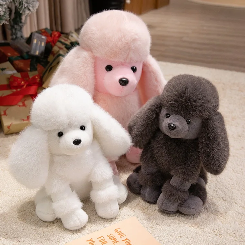 

Cute Cartoon Poodle Plush Toy Little Dog Doll A Girl's Companion and Soothing Pillow Simulation Stuffed Doll Kawaii Toy Gifts
