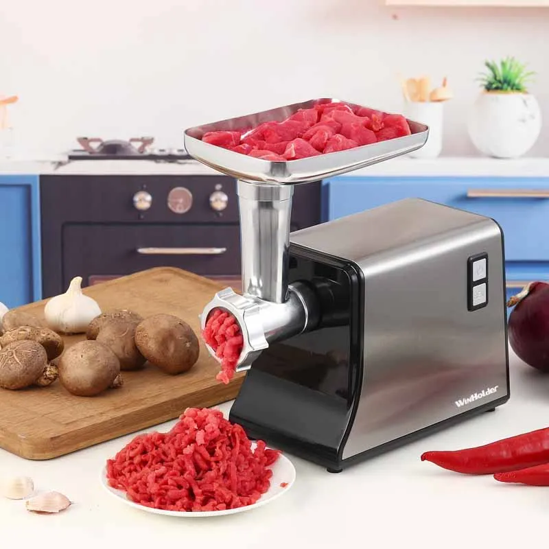 Winholder Stainless Steel Heavy Duty 3200W Powerful Electric Meat Grinder Mincer Sausage Maker Filler Food Processors Kitchen