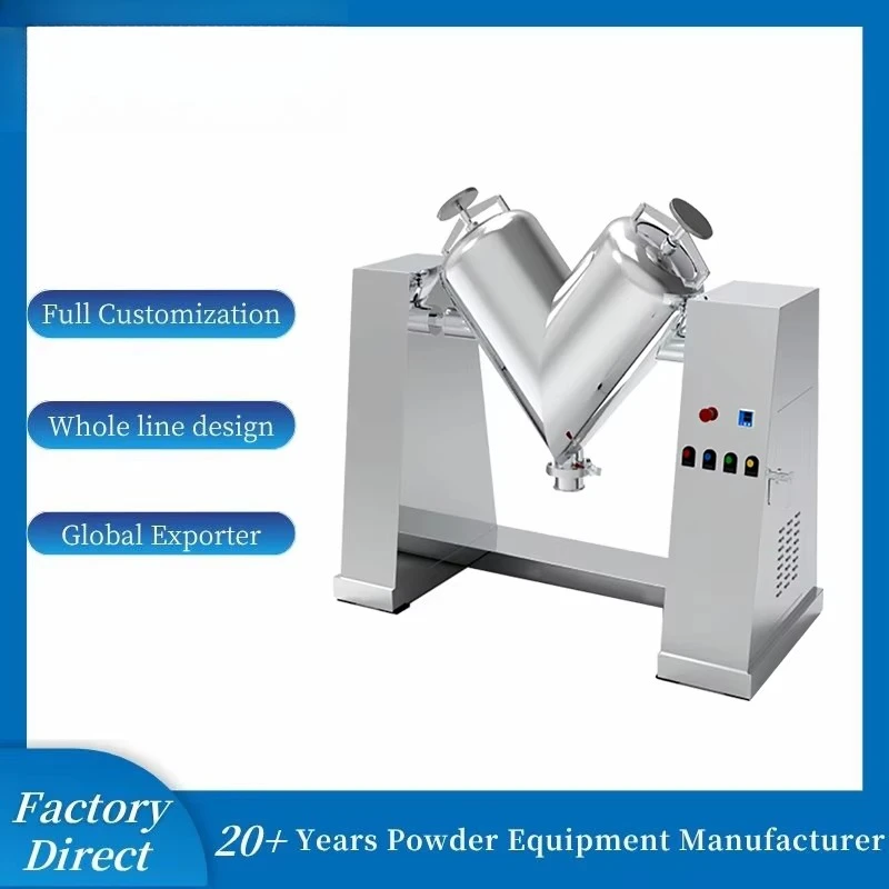 Stainless Steel Vertical V Type Dry Powder Granule Blender Mixer for Industrial Use