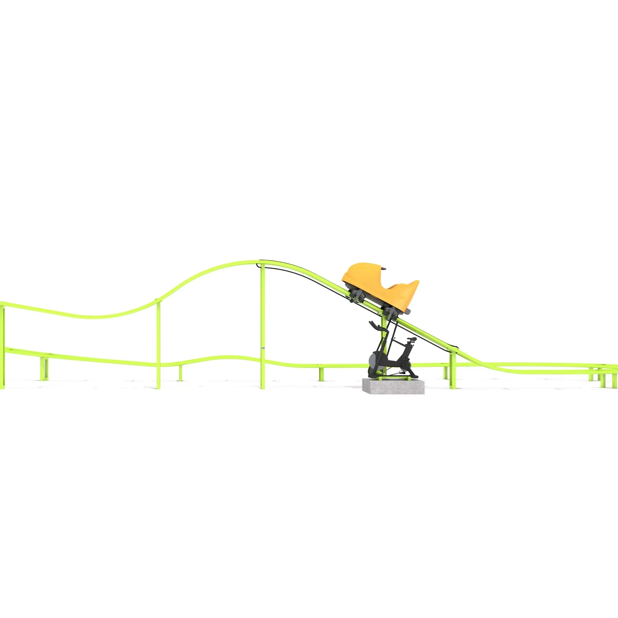 2026 Hot Sale Steel Kids Roller Coaster Track Train Manpower Operated Ride for Fun! for Outdoor Amusement Parks & Shopping Malls