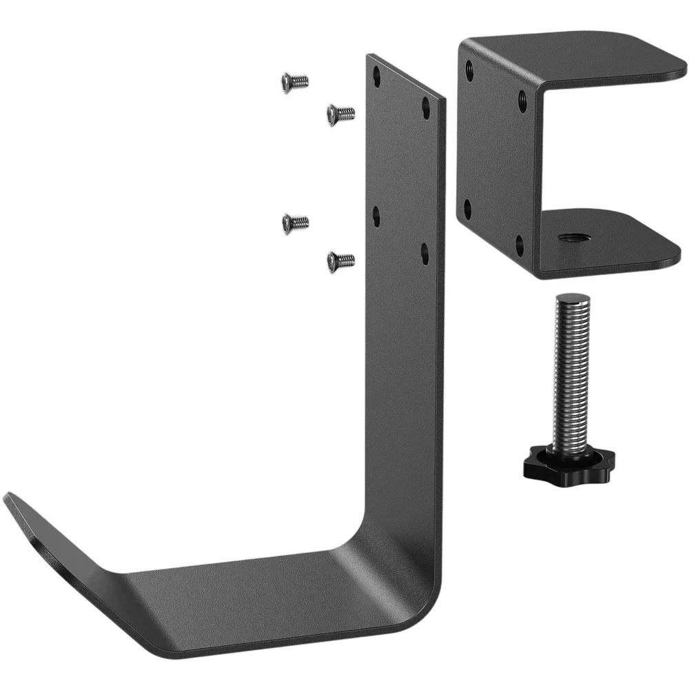 

Metal Under Desk Headset Hanger Engineered for Stability and Long Term Durability Supports Headsets Cables and Light Carry Items