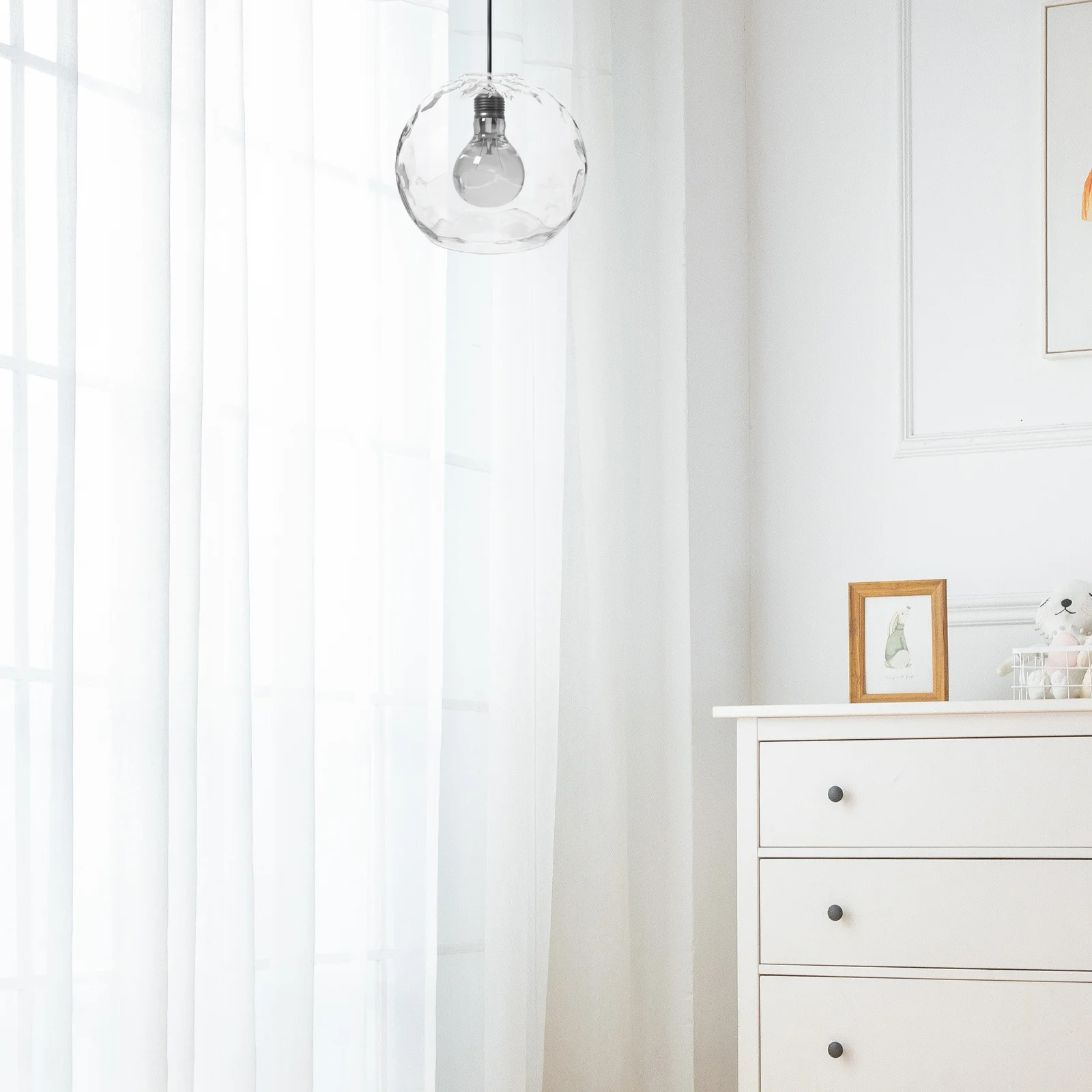 

Exquisite Glass Lampshade Round Globe Design Simple Fashionable Light Cover for Multiple Scenes Glass Lampshade