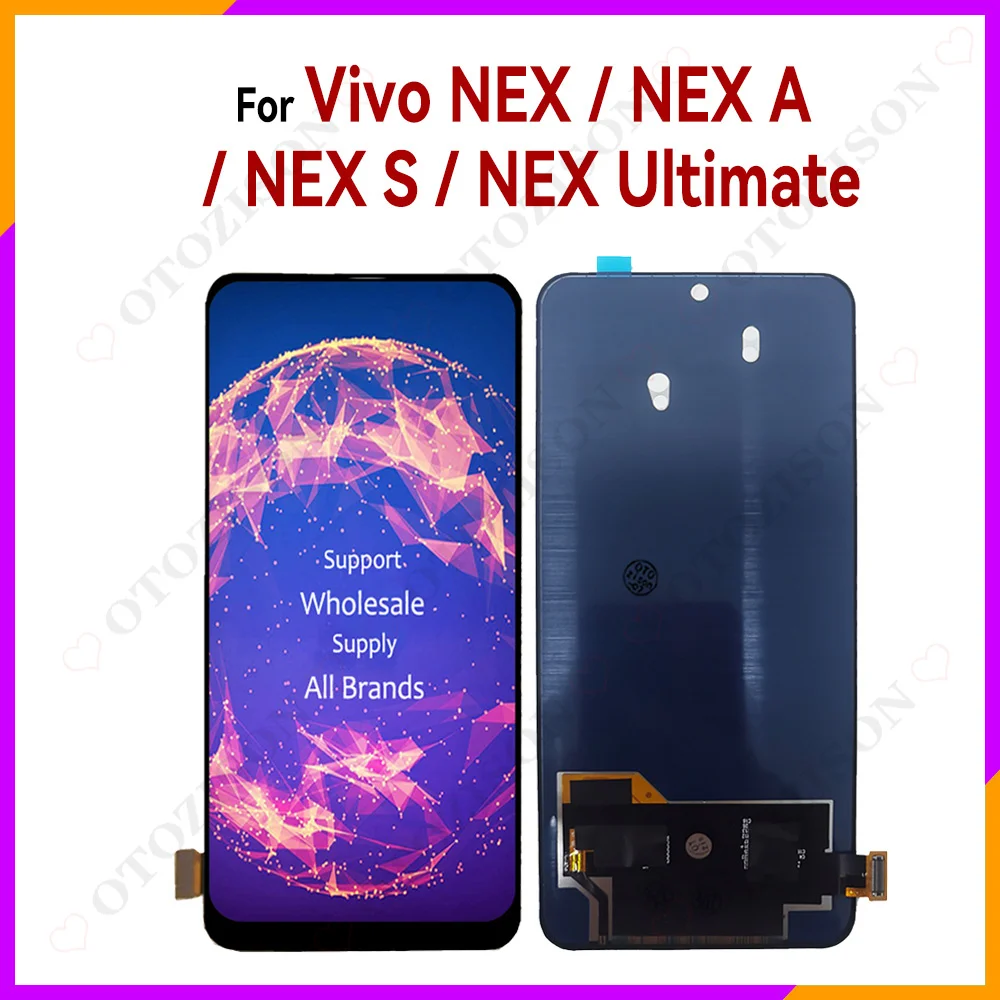 Pantalla LCD de 6.59 Pulgadas para Vivo NEX A LCD Pantalla NEX S LCD Pantalla LCD NEX Ultimate, Pantalla Táctil LCD NEX, Ensamblaje de Digitalizador con Sensor, Pantalla LCD NEX S