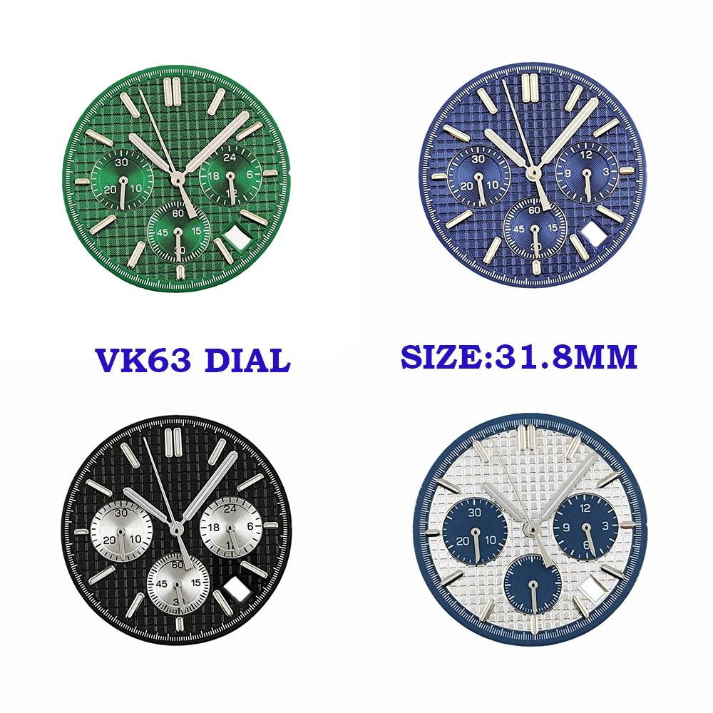 Men Accessories Logo - หน้าปัดนาฬิกาผู้ชาย VK63 ขนาด 31.8 มม. หน้าปัดโลโก้แบบกำหนดเอง