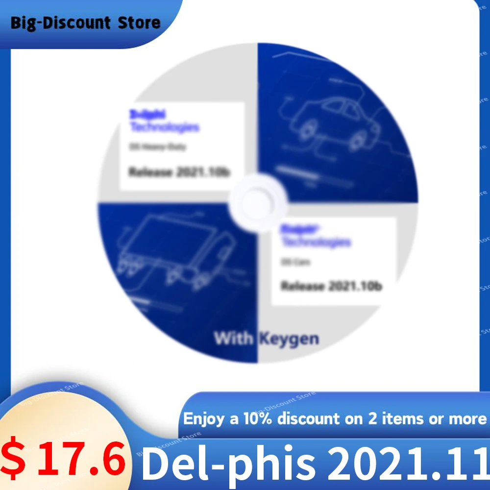 2021.10b With Keygen For De-lp-his Car Newest Diagnostic software 2021.11Car Free license for Del-phis Vd Ds-150  dvd usb