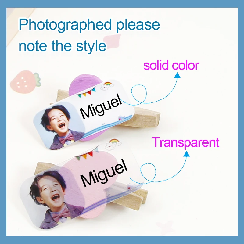 Name photoTag Sticker Customize Stickers Waterproof Personalized Labels Children School Stationery office Water variety