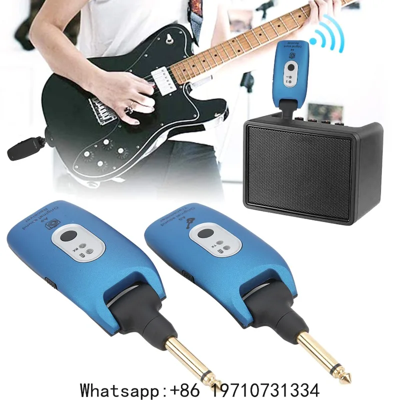 Generic 2.4GHz Wireless Guitar System – A9 Digital Transmitter & Receiver Set with USB Cable for Electric Bass， Plug‑and‑Play