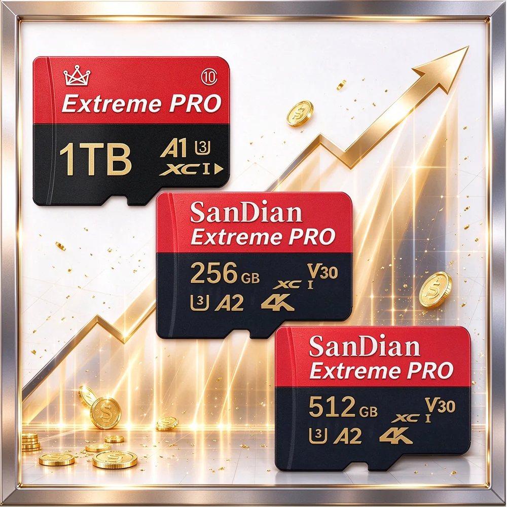 Micro SD Card High Speed 128GB 512GB  Memory Card for Phone Camera Tablet Drone TF Card for Dash Cam Security System Action Cam