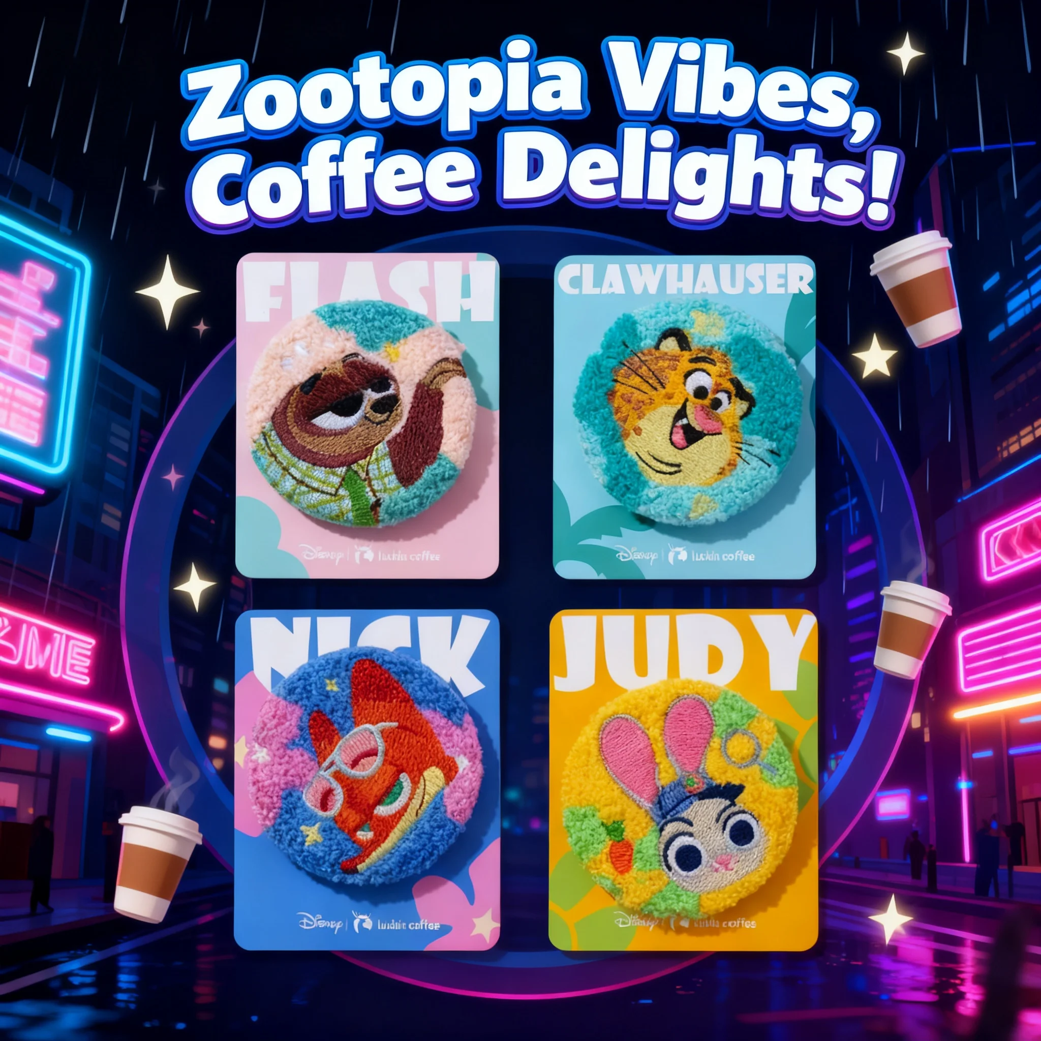 

Магнитный значок-брошь Zootopia Round Plush для холодильника и рюкзака, креативный магнитный кулон-пин, хит продаж