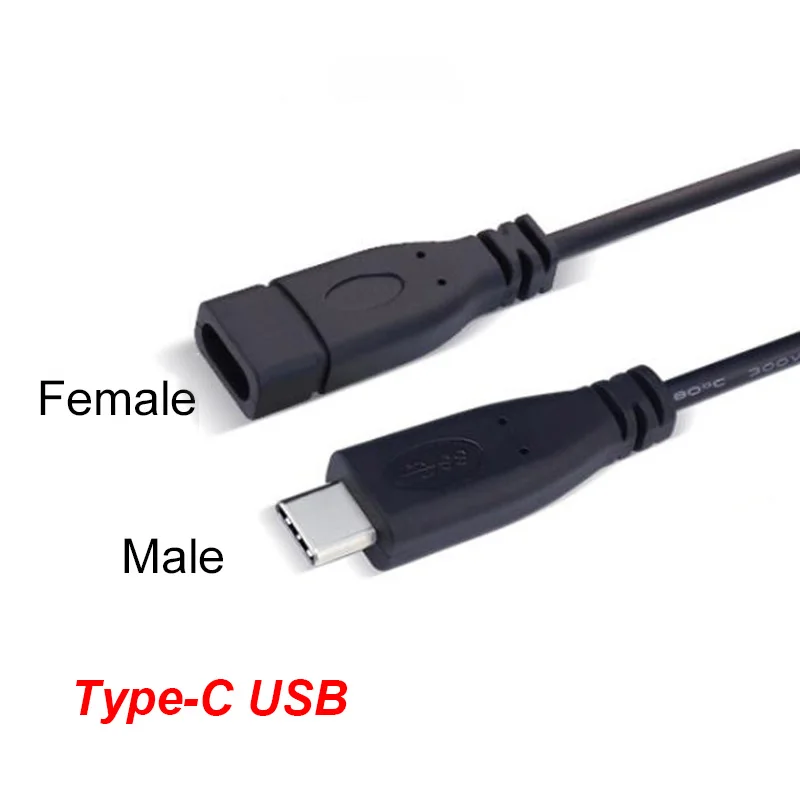 2 м USB Type C Удлинительный кабель питания Тип A Мужской Женский DIY Разъем 2-контактный 4-контактный шнур Зарядный провод Ремонт Сварочный адаптер