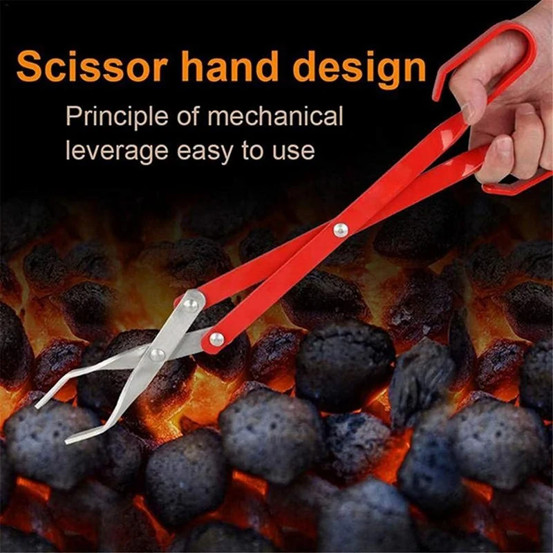 

BBQ Charcoal Tong Barbecue Carbon Clamp Aluminum Plier Grilled Food Clip Portable Tongs Barbecue Accessories Tool 50.8Cm