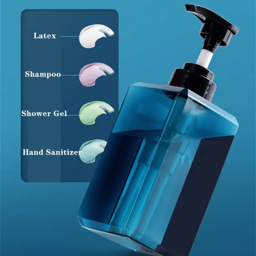 New 250/450/650ml Liquid Soap Dispenser Plastic Outdoor Storage Bottles Travel Square Shampoo Press Empty Bottles