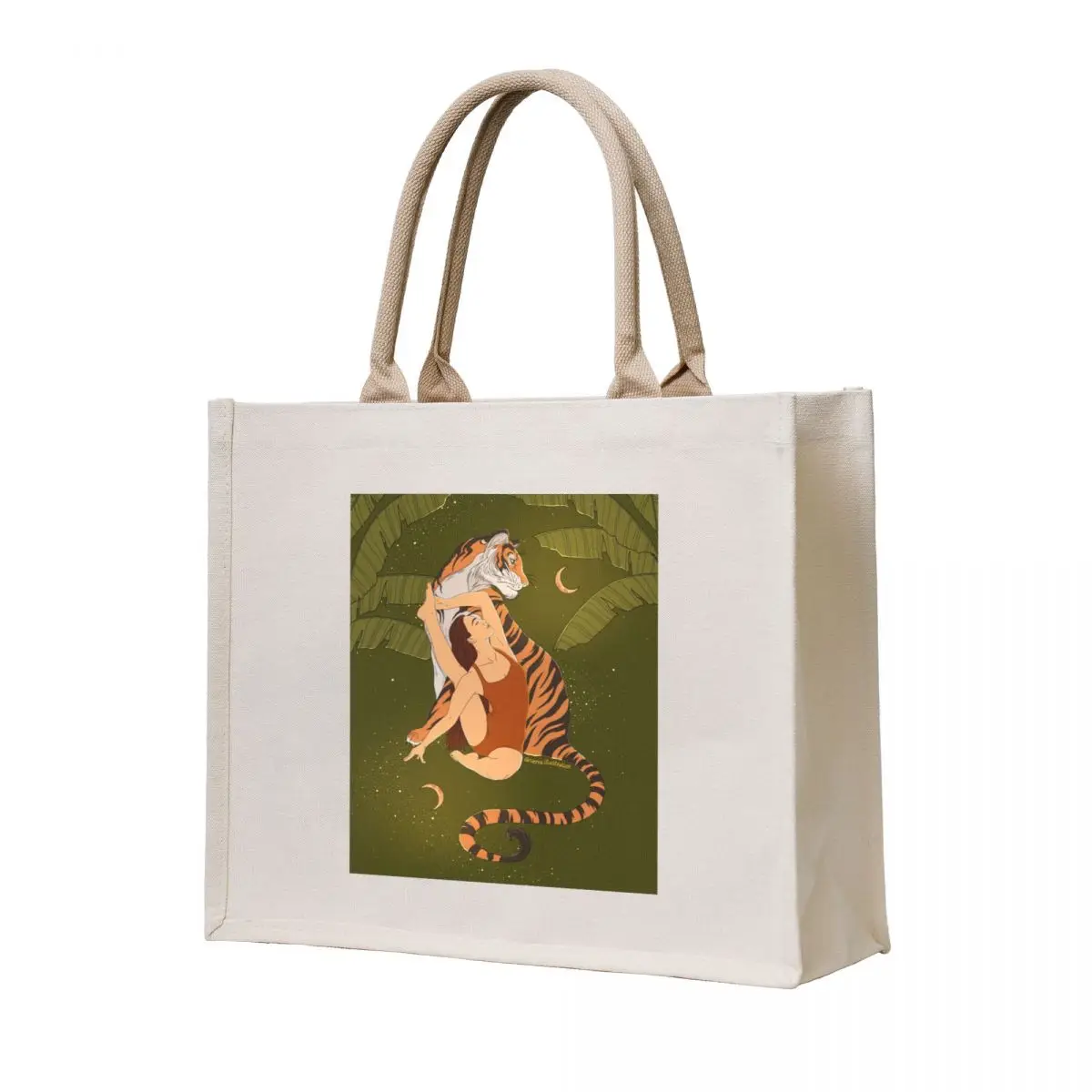 Chica de yoga con tigre bolso de mano sac pour femme bolso de compras para mujer Shopper