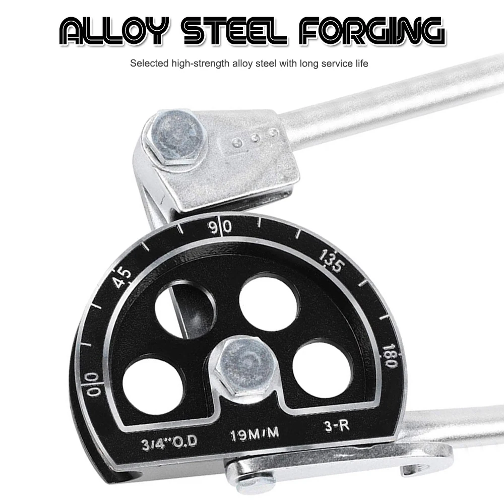 3/4인치 19mm 파이프 벤딩 도구 | HVAC/배관 및 자동 수리용 수동 0-180도 튜브 벤딩 머신 | 강철, 합금 파이프와 함께 작업