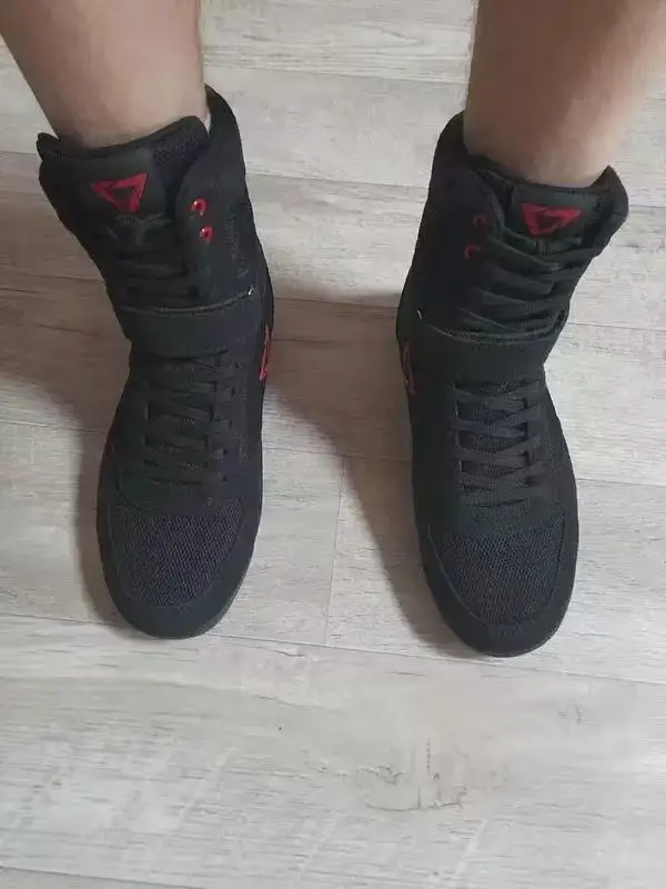 

Professional Wrestling Shoes Adult Boxing Combat Training Boots Lightweight Weight Lifting Shoes