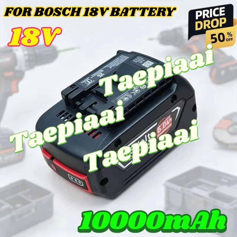 For BOSCH 18V 10Ah LITHIUM-ION BATTERY GBA 18V 4.0/5.0 Ah Professional GBA GSR GSB BAT609 Rechargeable Battery Replace Battery
