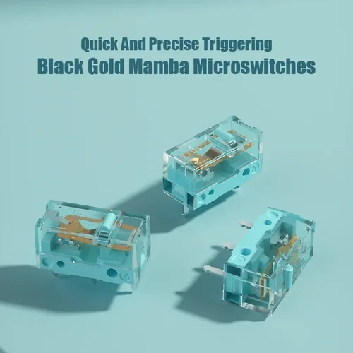 Imagen 2 del producto Kailh-microinterruptor GM8.0 para ratón de videojuegos, nuevo estilo, piezas, 90 millones de vida útil, 3 pines, carcasa transparente, punto azul, 1 ud.