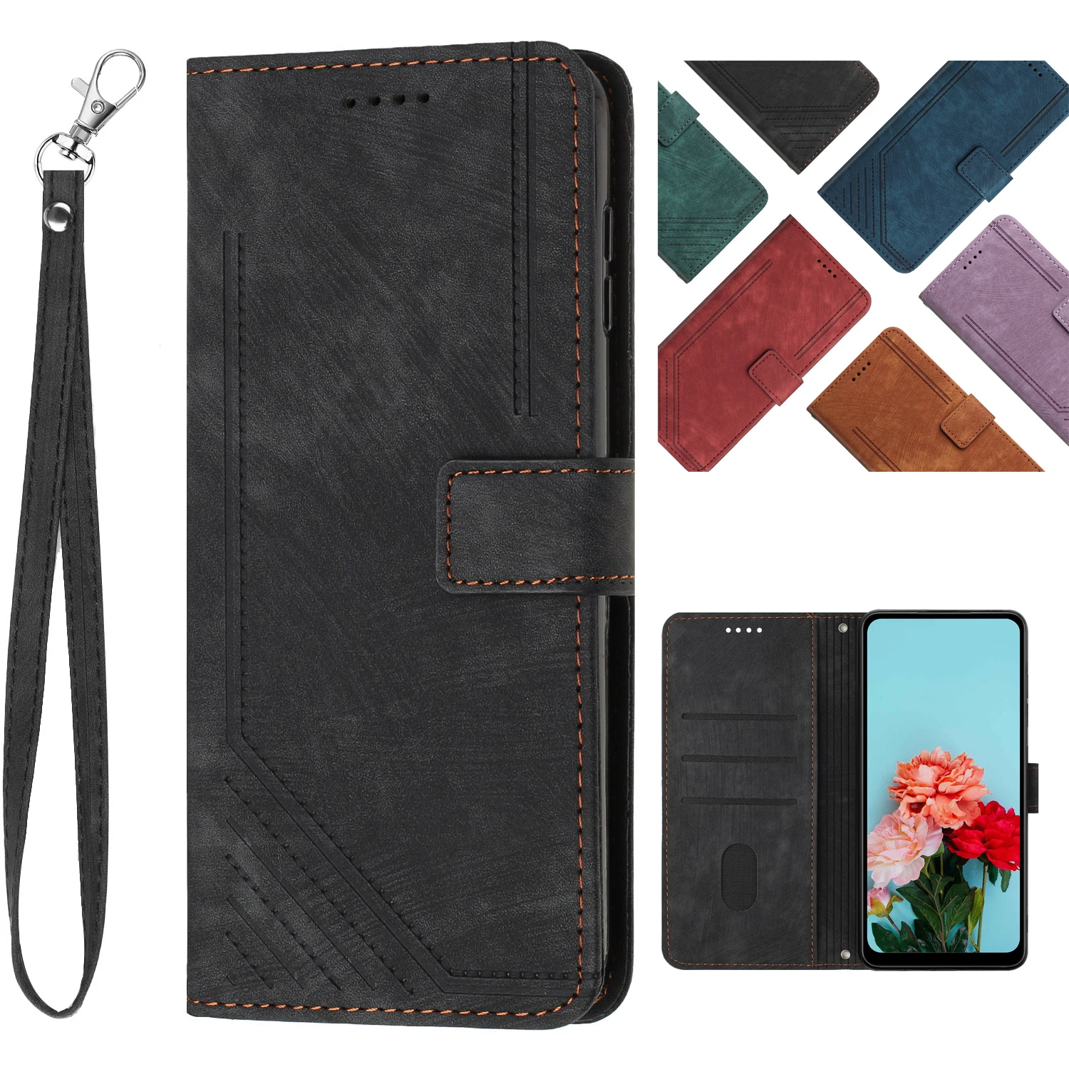 Flip Card Slot Leat…