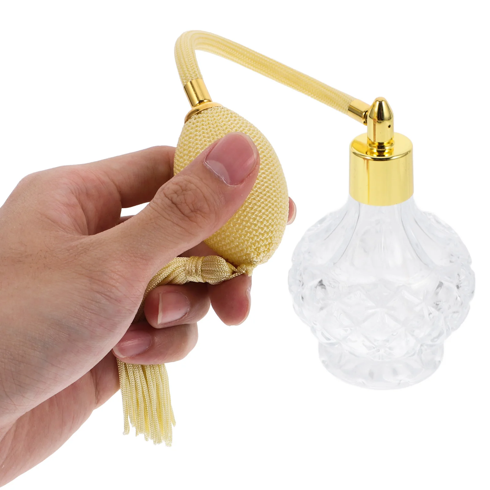 80ml Butelka na perfumy z możliwością ponownego napełniania, wykonana ze szkła w stylu vintage, z rozpylaczem typu airbag, elegancki i delikatny design, idealna na olejki perfumowane, tonery, do łazienki lub na toaletkę.