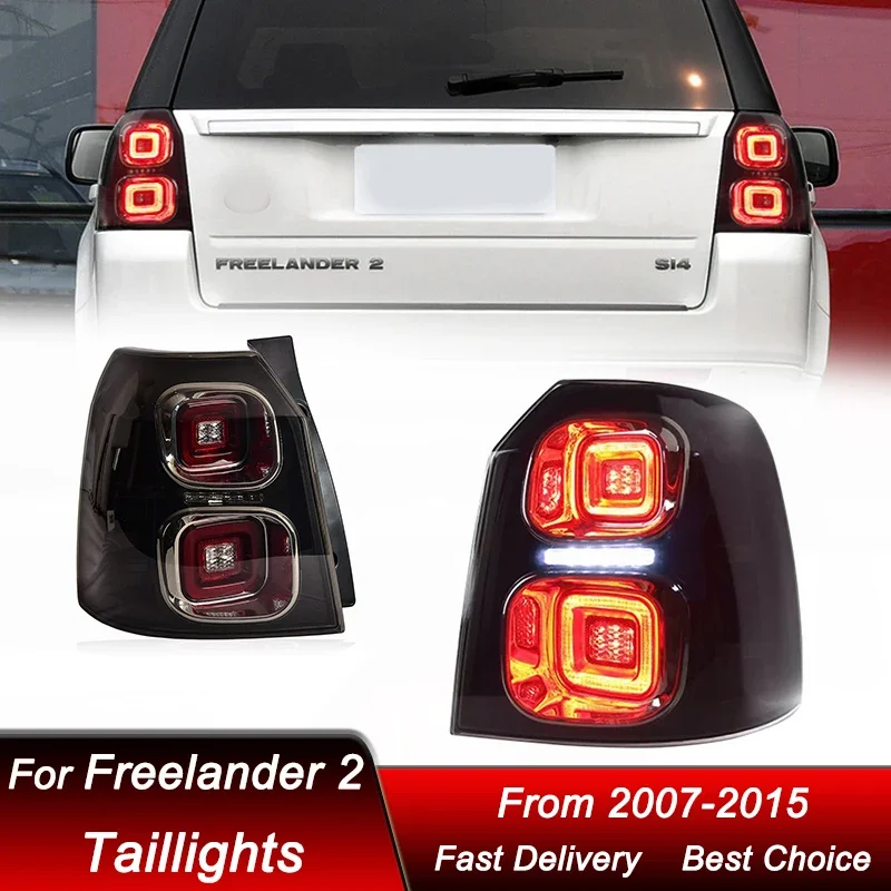 

Поп-стайлинг автомобиля задние фонари для Land Rover Freelander 2 2007-2015, новый стиль, полностью светодиодный динамический указатель поворота, задний фонарь в сборе