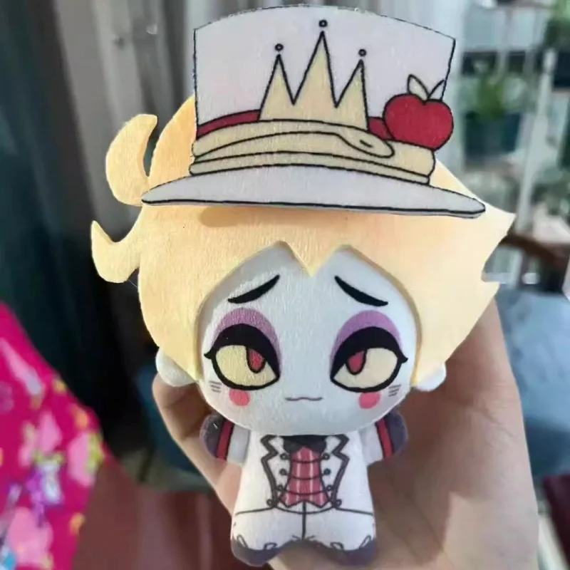 Hot 10cm Hazbin Hotel Vox Lucifer Fluffy Doll Cute Cartoon Anime Nunnu-Style Cotton Doll Peripheral Toy Birthday Girls Boys Gift