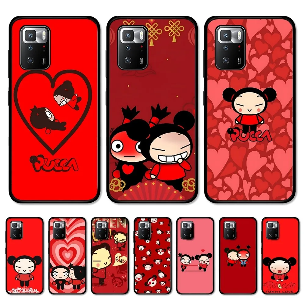 P-Pucca G-Garu Cute Phone Case For Redmi Note 4 X 5 A 6 7 8 T 9 9S 10 11 11S 11Epro Poco M3 Pro