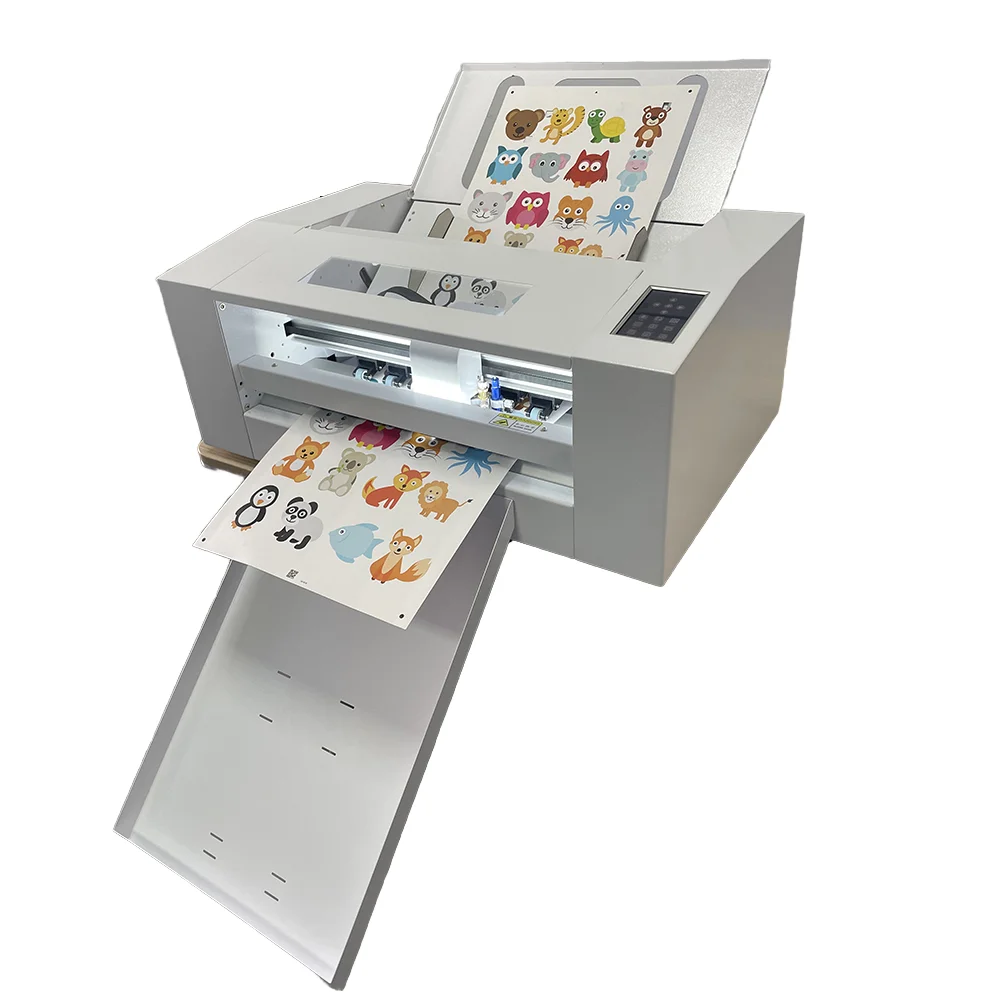 Automatic double head 1200mm/s label paper cutting indentation A3 paper die cutting machine