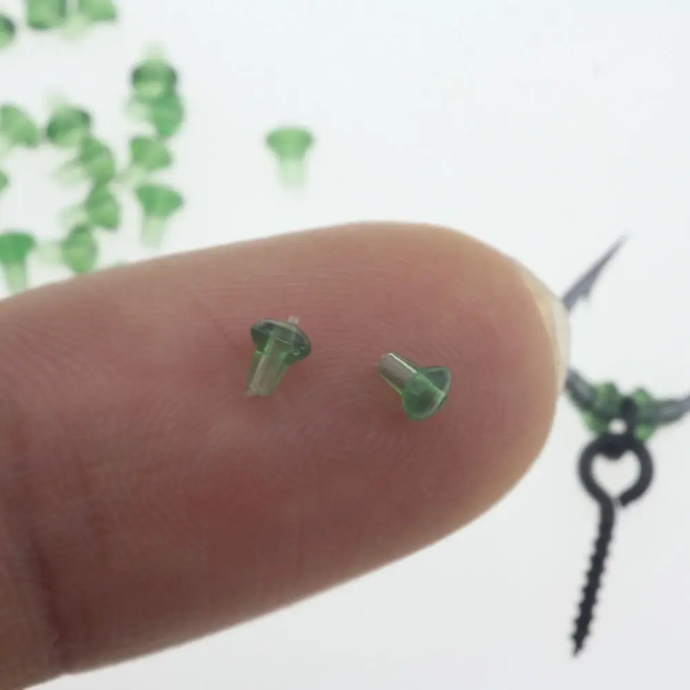 

50Pcs Screw Chod Rigs Fishing Hook Bait Stopper Rubber PVC Fishing Hook Beads Fish Hook Stoper Fishing Accessories