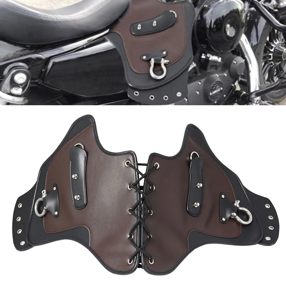 

Мотоциклетные из искусственной кожи коричневые тепловые защитные дефлекторы для Harley Touring Electra Glide Softail Dyna Sportster 883 универсальные