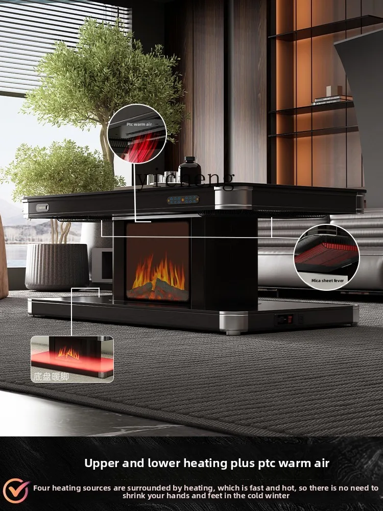 

TQH mobile heating table, fire table, electric heating table, living room household lifting coffee table