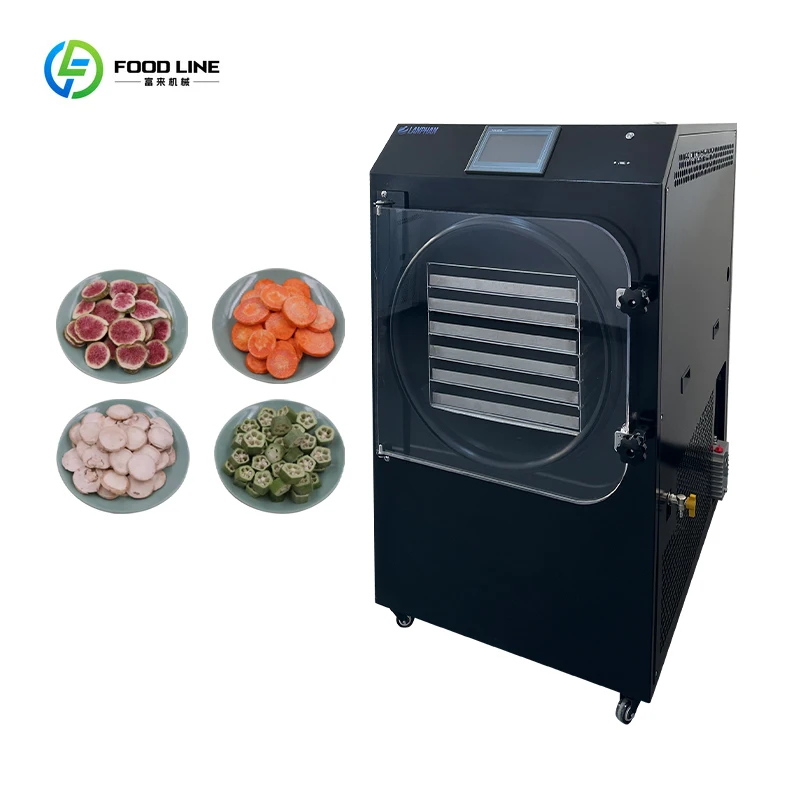 25kg/24hour Tray Sprace 2m2 HFD-20 Vacuum Large Lyophilizer Food Grade Freeze Dryer Drying Machine for Home Use 6 Trays