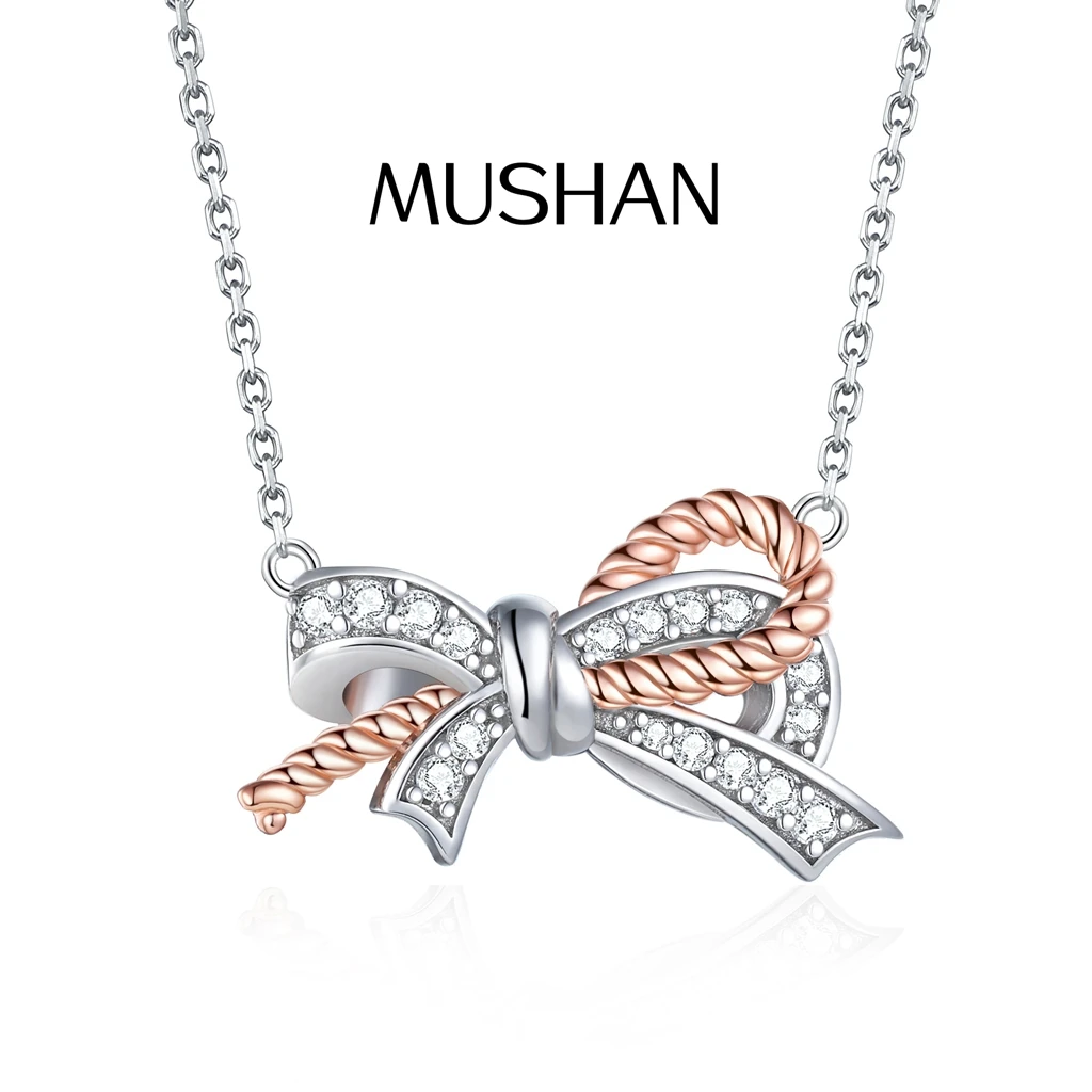 

MuShan Jewelry 925 Sterling Silver Necklace Pendant Chain HCD Gemstones Valentine Gift Timeless Style Women Necklaces Jewelry