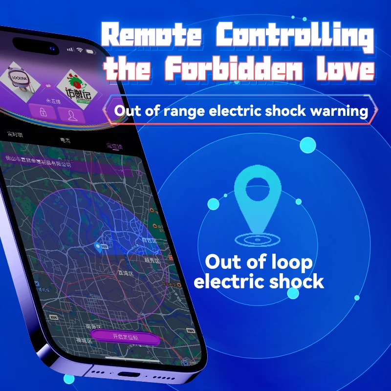 Lockink APP التحكم عن بعد العفة قفص صدمة كهربائية قفص القضيب Femdom مثير الكبار العفة قفل خاتم الديك لعبة استثارة القضيب الجنس لعب