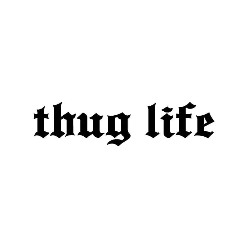 Забавная наклейка SZWL Thug Life для автомобиля, водонепроницаемая Виниловая наклейка для заднего лобового стекла, грузовика, бампера, внедорожника, искусства байдарки, 20 см * 5 см