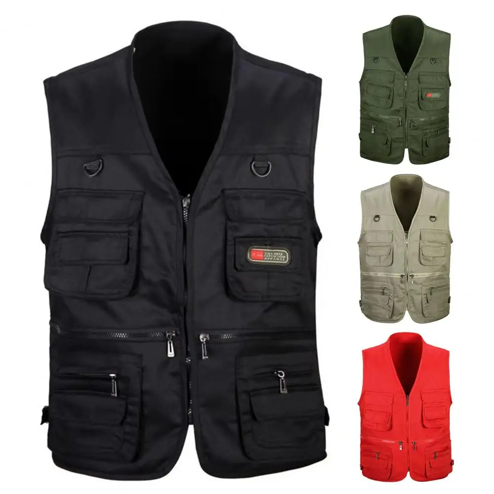 

Men's Vest Multi-Pocket Thin Cargo Vest Breathable Waistcoat Outdoor Climbing Mountaineering Kiking Vest Fishing Casual Vests