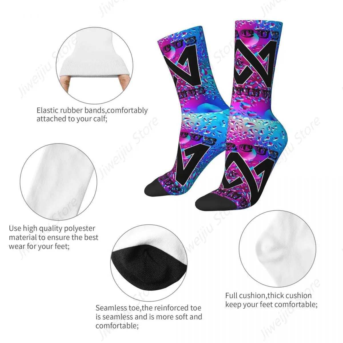 Fashion Colorful Marcus And Martinus Sports Socks Polyester Middle Tube Socks for Women Men Sweat Absorbing