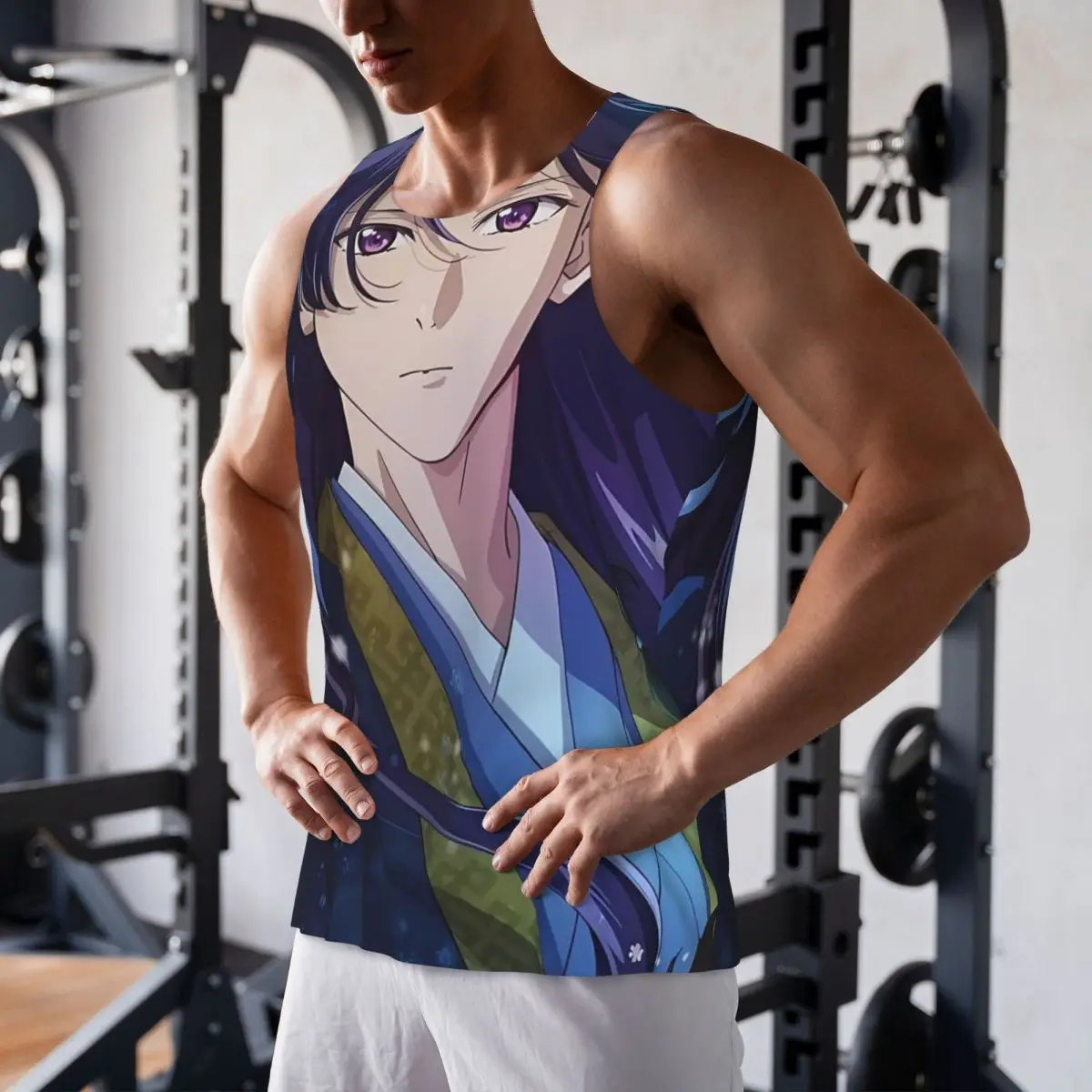 

Quick Dry Jinshi Anime Cool The Apothecary Diaries Gym Tank Muscle Sleeveless Shirt Bodybuilding Breathable Vest