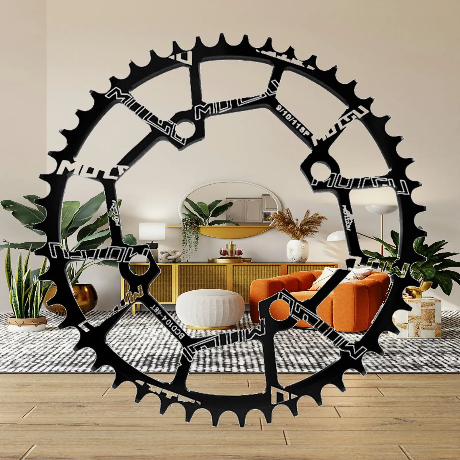 Round Bike Chainring Narrow Wide Tooth Aluminum Alloy Chainwheel for MTB Road Folding Bicycle