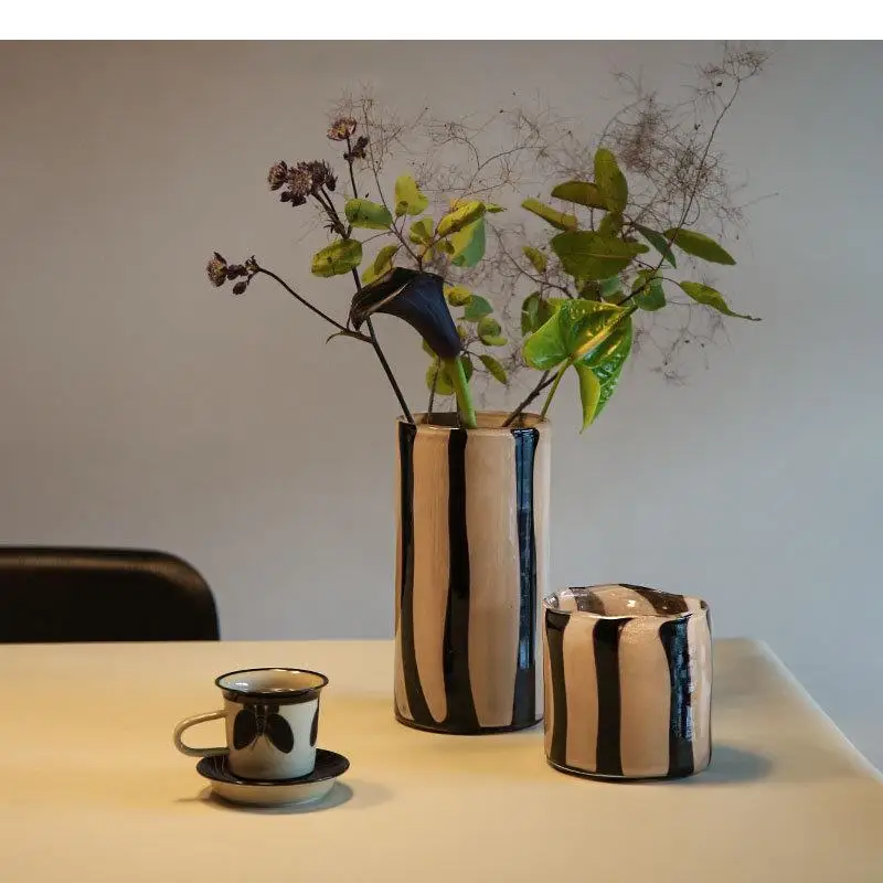 

Стеклянная ваза в полоску, цветочные горшки для гидропоники, декоративное украшение для стола, цветочные вазы, Современный домашний декор