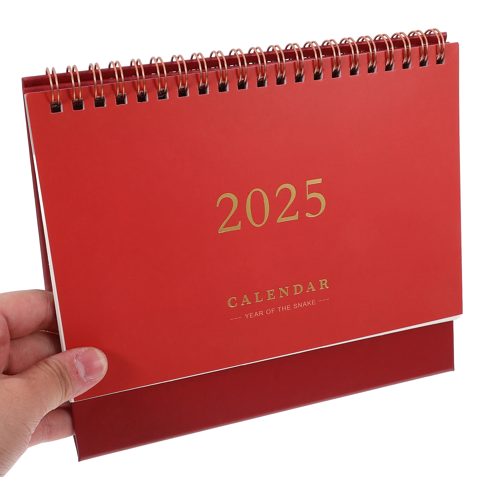 ปฏิทินตั้งโต๊ะปี 2025 ลายปั๊มทองสไตล์เกาหลี  แบบละเอียดอ่อน