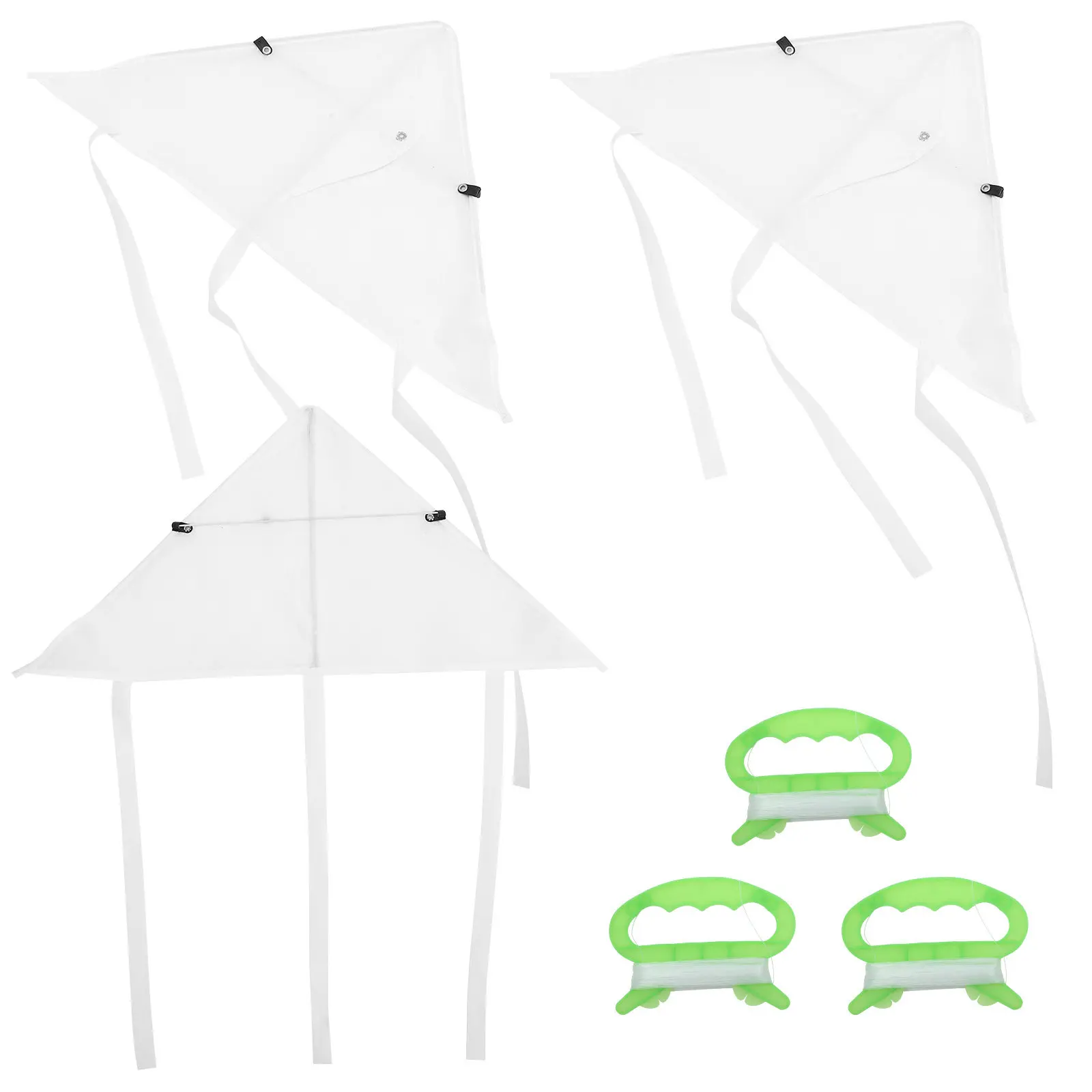 3Sets Kids Graffiti Kites Blank DIY Painting Kites Creative Drawing Outdoor Flying Craft Educational Fun Graffiti Kite Toys