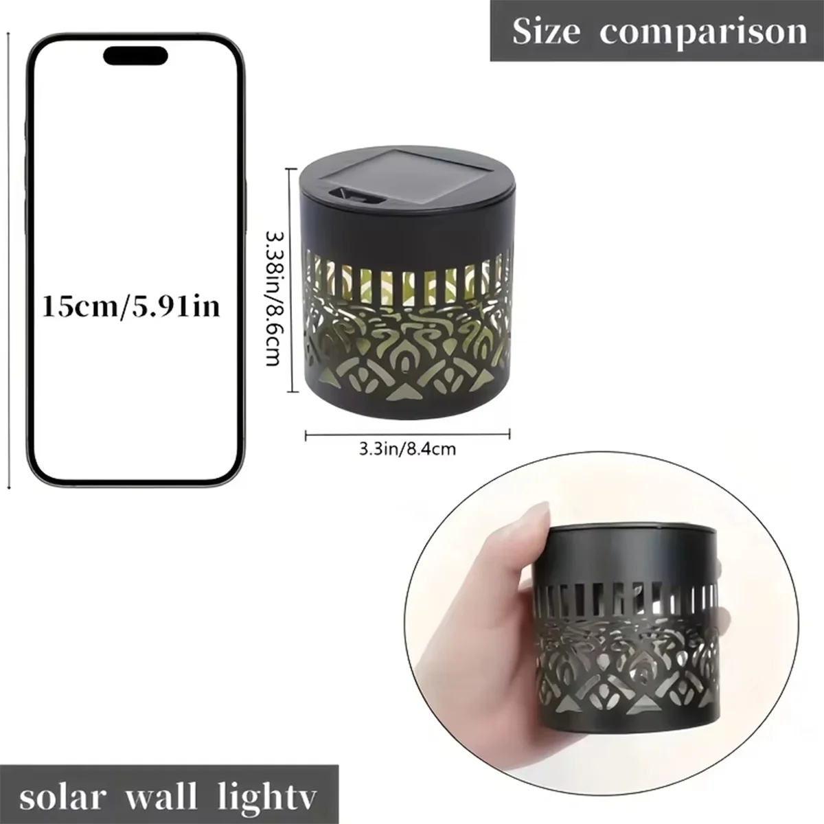 Solar Wall Fence Light Lamp Powered Lights Waterproof Led Outdoor Decorative Deck Step Garden Post Lamps Yard Metal Patio Stair
