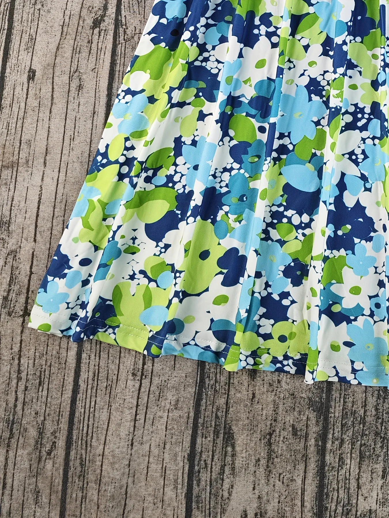 Luxy Trio Elegante gonna a trapezio con stampa floreale - Elasticizzato medio, Stampa completa, Abbigliamento elegante per la casa, Versatile per tutte le stagioni,