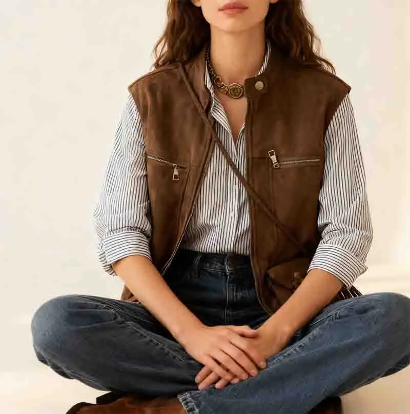 

Vests Waistcoats Thin Womens Vest V Neck Autumn Grid Doodle Cartoon Patterned Lettered Graphics Color-Block Artistic Contrasting