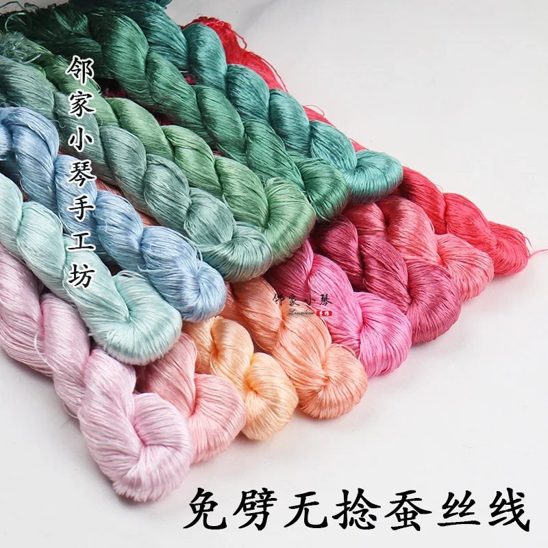 1pc 400m Flannelette Wire No Twist No Splitting Silk Silk Yarn Yarn Yarn Handmade Diy Hair Hairpin Hair Adornment Material