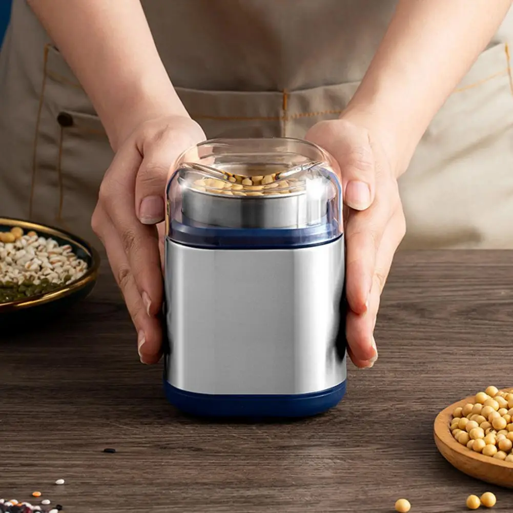 200W Mills Herb Spice Grinder Low Noise Even And Fast Grinding Stainless Steel Electric Coffee Bean Grinder Kitchen Supplies